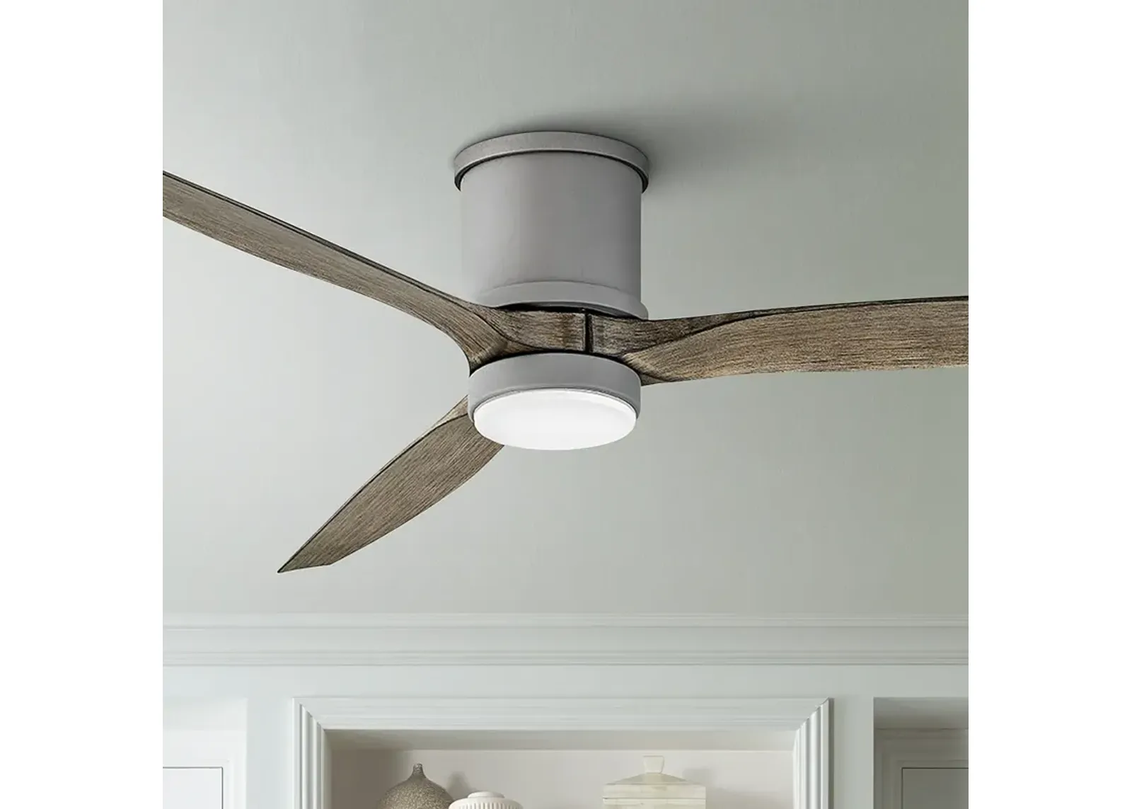 60" Hinkley Hover Graphite Wet-Rated LED Hugger Smart Ceiling Fan