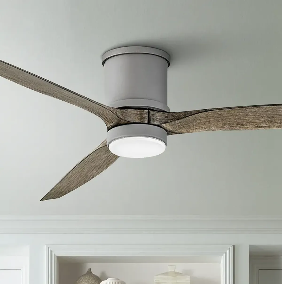 60" Hinkley Hover Graphite Wet-Rated LED Hugger Smart Ceiling Fan