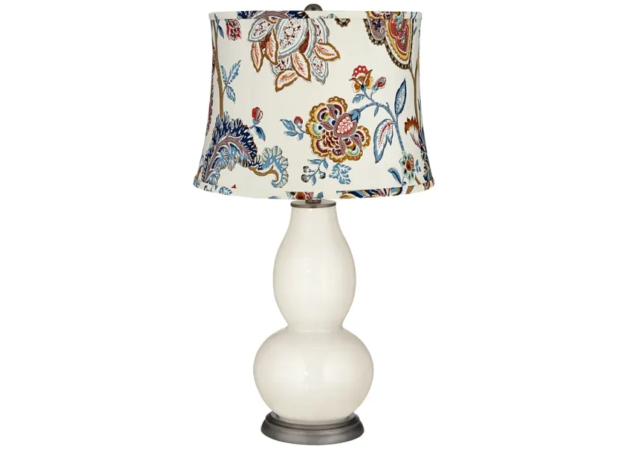 West Highland White Paisley Print Shade Double Gourd Table Lamp