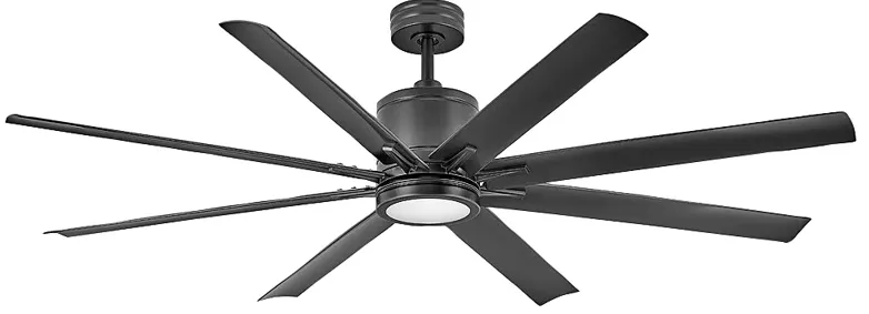 66" Hinkley Vantage Matte Black Outdoor LED Smart Ceiling Fan