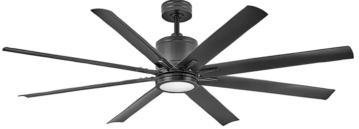 66" Hinkley Vantage Matte Black Outdoor LED Smart Ceiling Fan