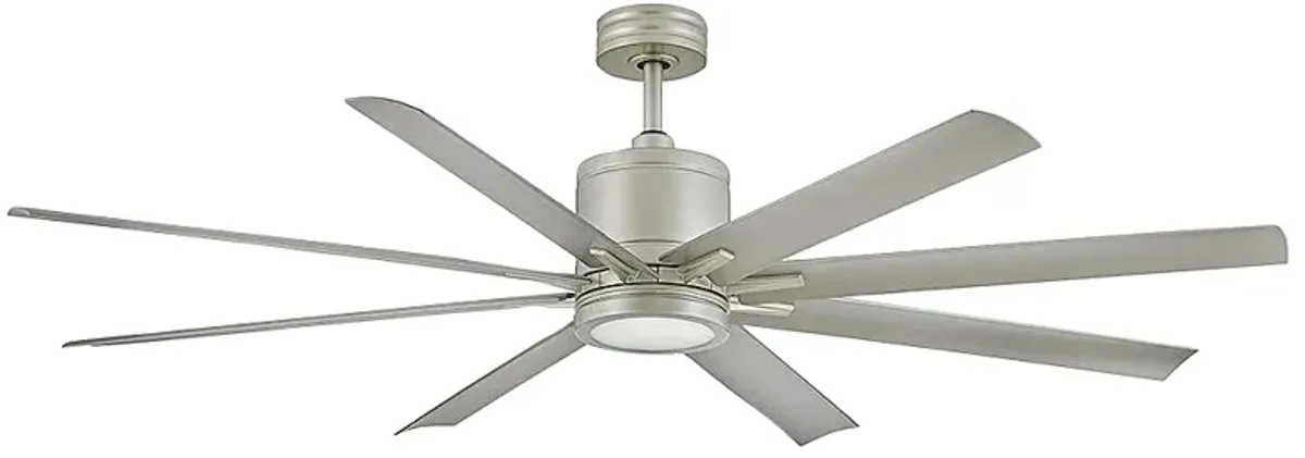 66" Hinkley Vantage Brushed Nickel Outdoor LED Smart Ceiling Fan