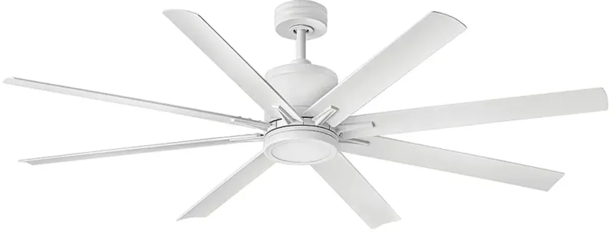 66" Hinkley Vantage Matte White Outdoor LED Smart Ceiling Fan