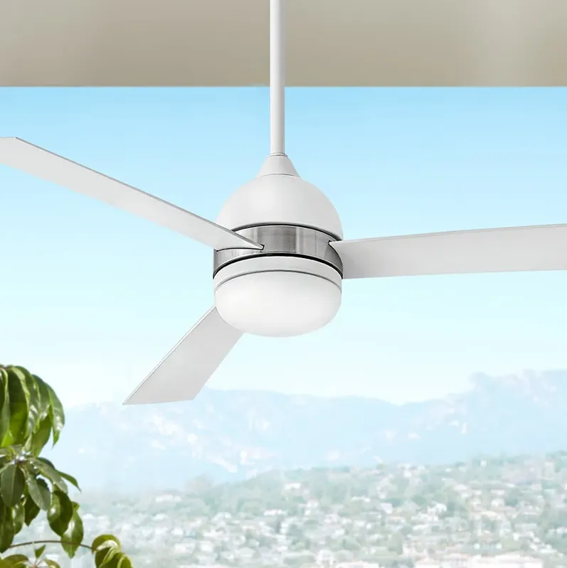 52" Hinkley Verge Matte White Wet Rated LED Ceiling Fan