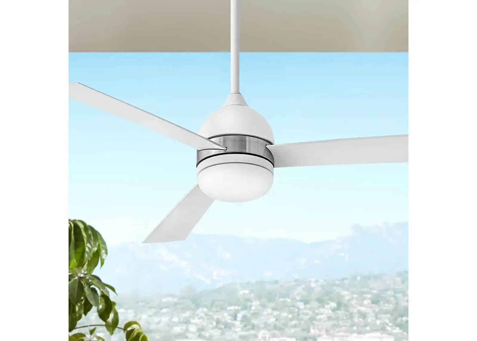 52" Hinkley Verge Matte White Wet Rated LED Ceiling Fan