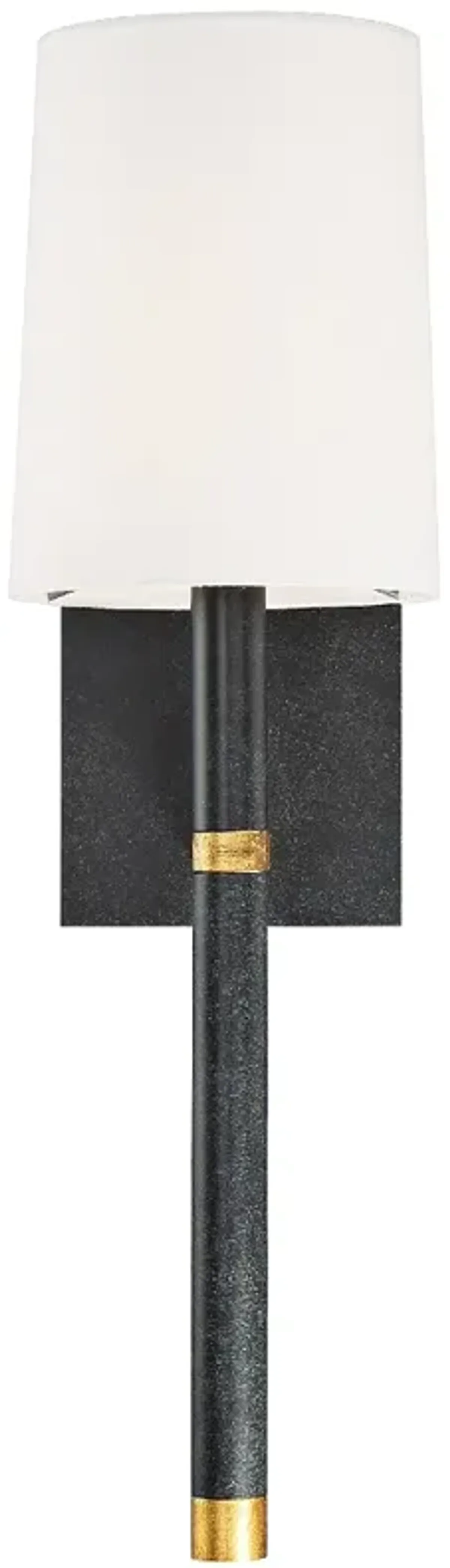 Crystorama Weston 14 1/2" High Black Wall Sconce