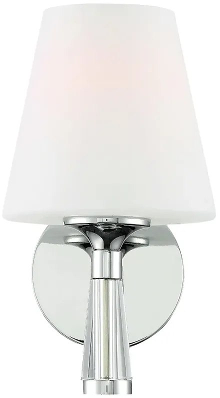 Crystorama Ramsey 10 1/2" High Polished Nickel Wall Sconce