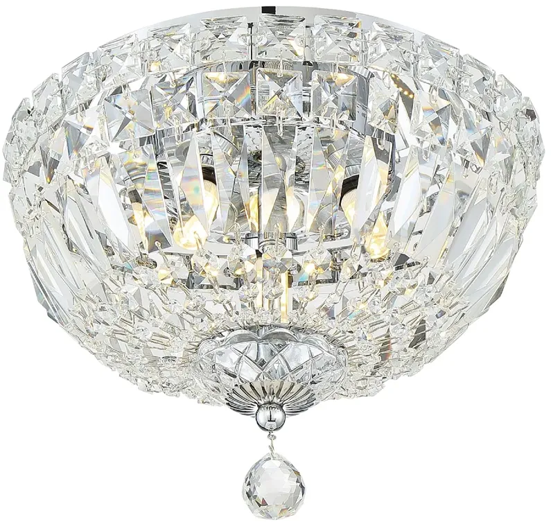 Crystorama Roslyn 10" Wide Chrome Crystal Ceiling Light