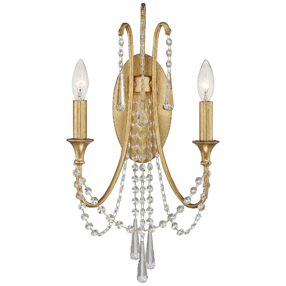 Crystorama Arcadia 21 1/4" High Antique Gold Wall Sconce