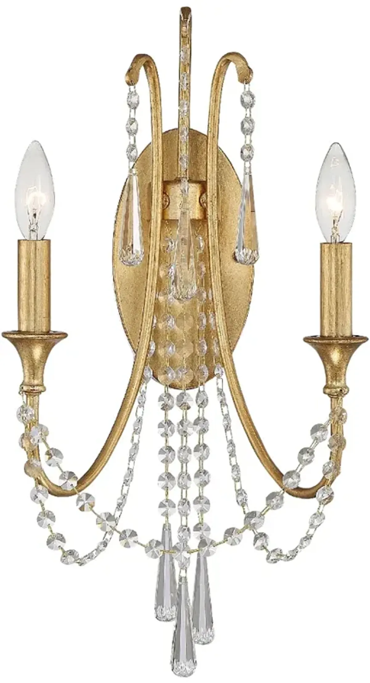 Crystorama Arcadia 21 1/4" High Antique Gold Wall Sconce