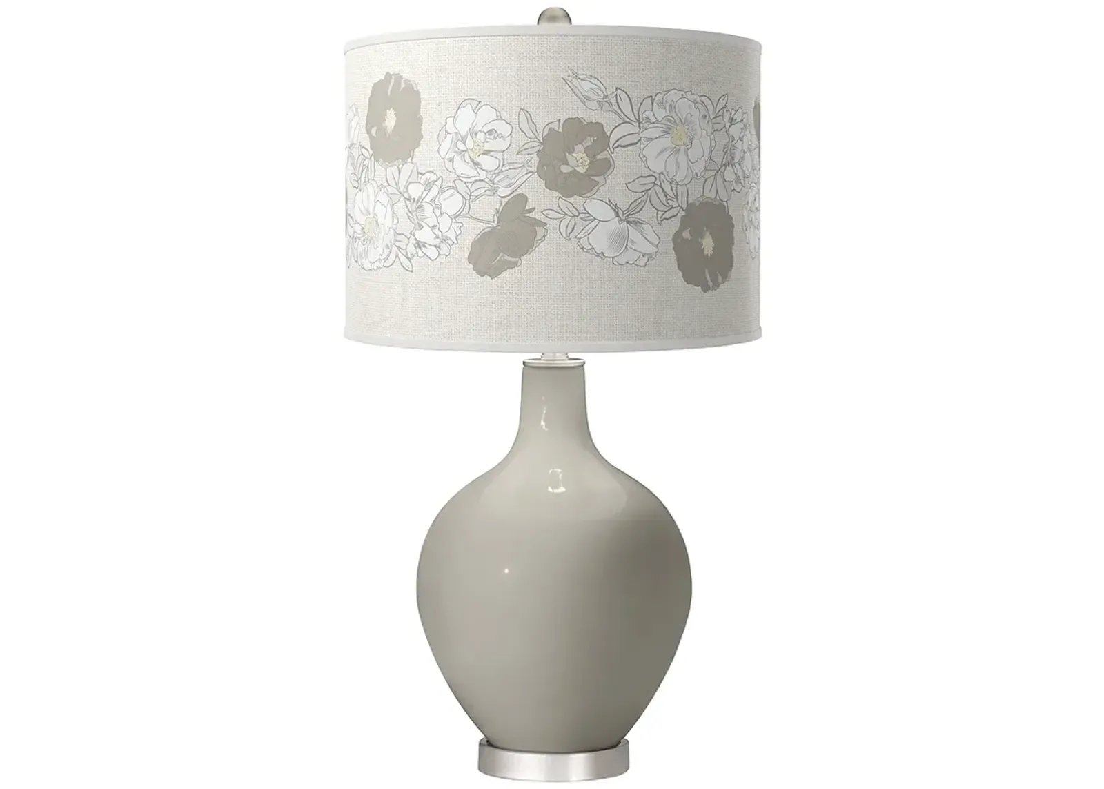 Requisite Gray Rose Bouquet Ovo Table Lamp