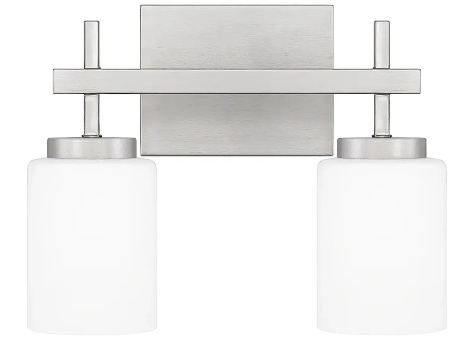 Wilburn 2-Light Integrated LED Brushed Nickel Vanity Light