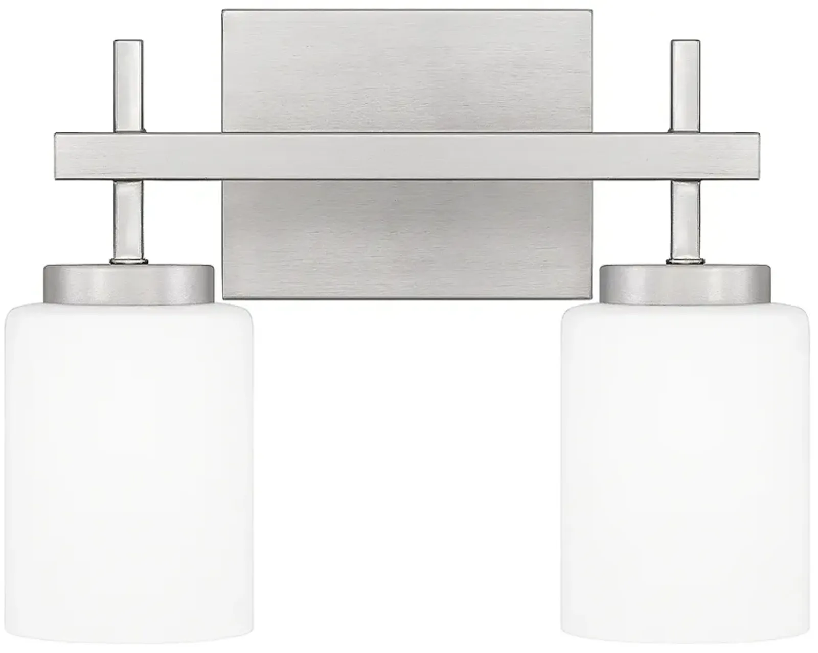 Wilburn 2-Light Integrated LED Brushed Nickel Vanity Light