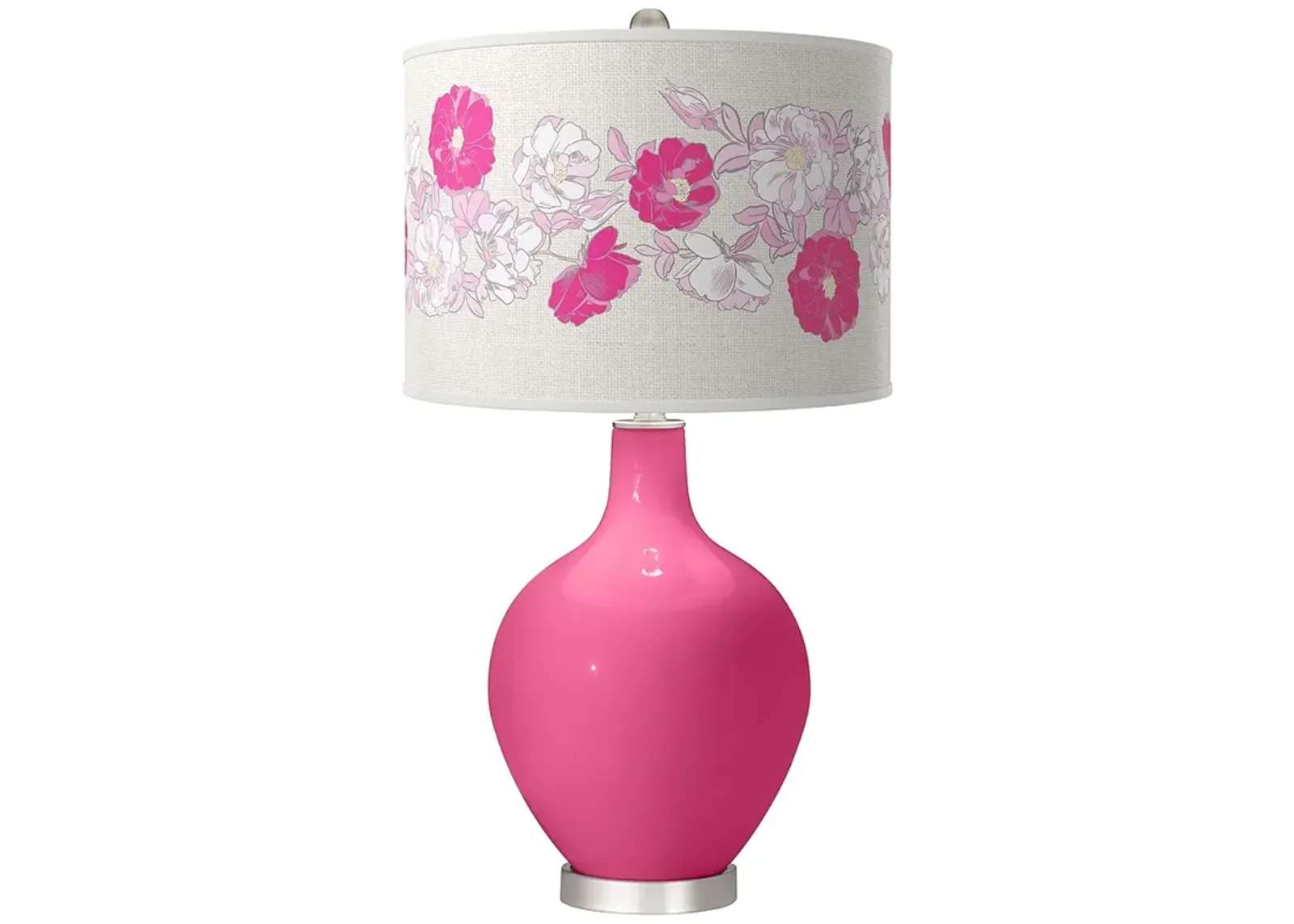 Blossom Pink Rose Bouquet Ovo Table Lamp