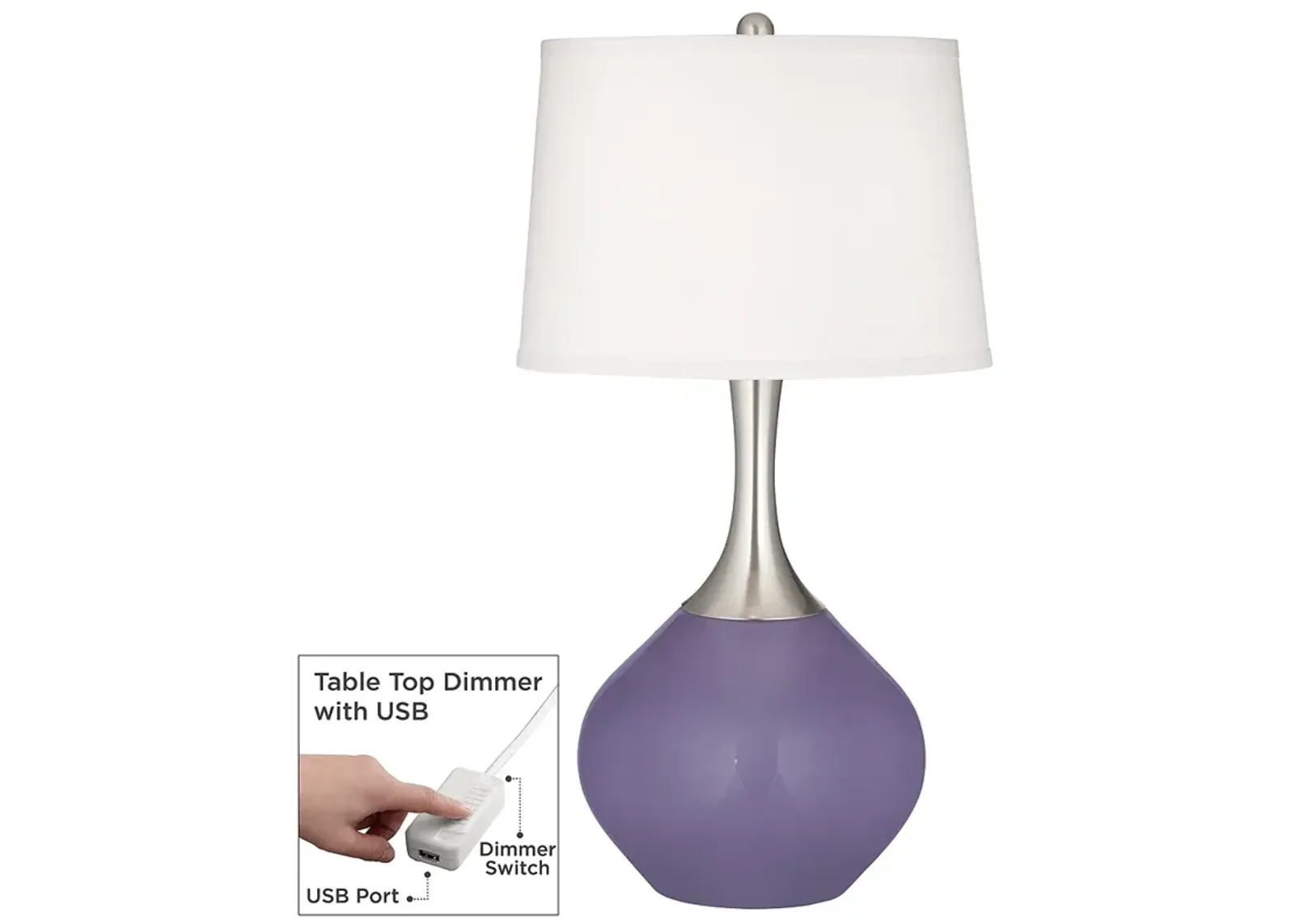 Purple Haze Spencer Table Lamp with Dimmer