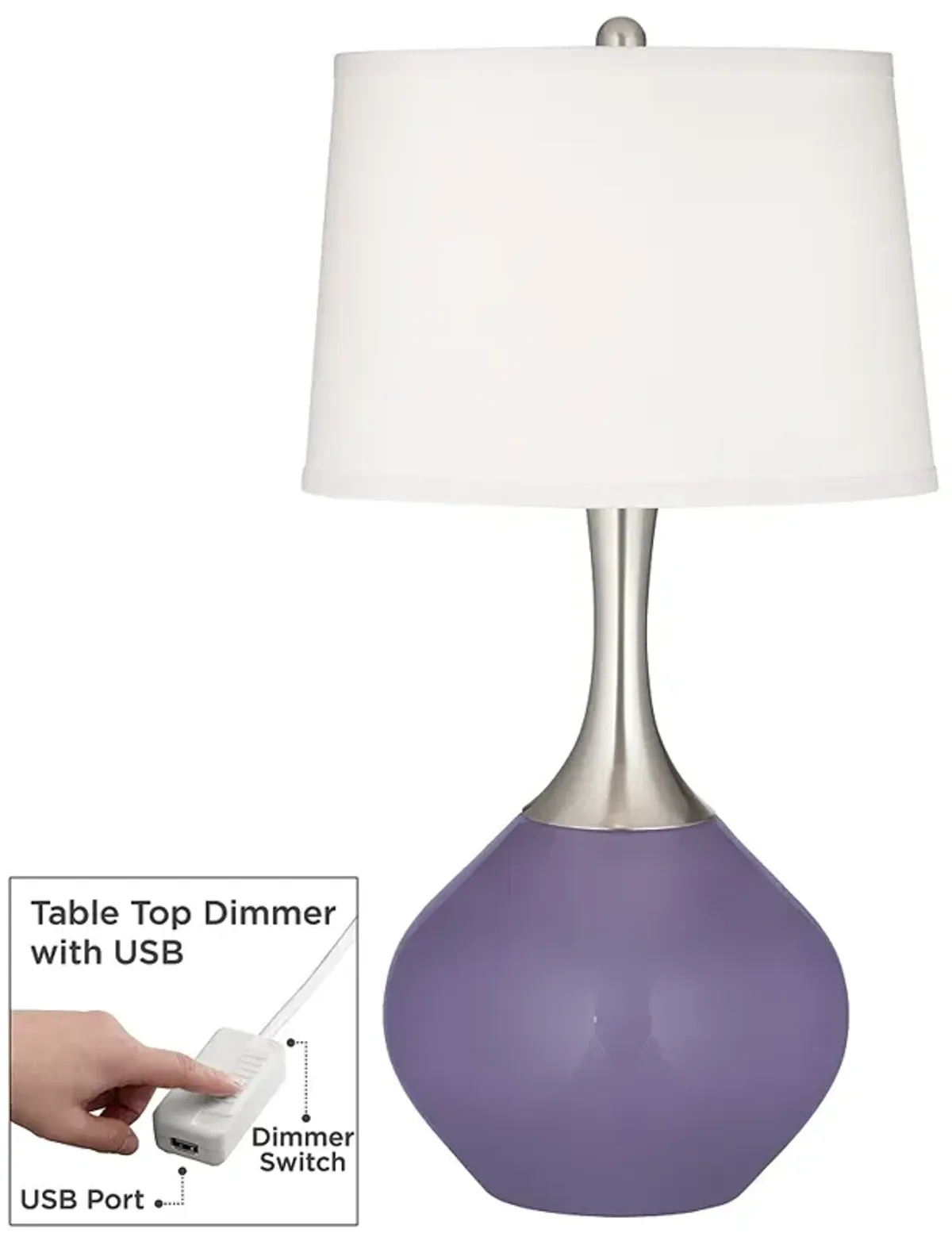 Purple Haze Spencer Table Lamp with Dimmer