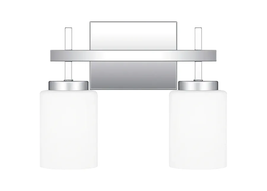 Wilburn 2-Light Integrated LED Polished Chrome Vanity Light