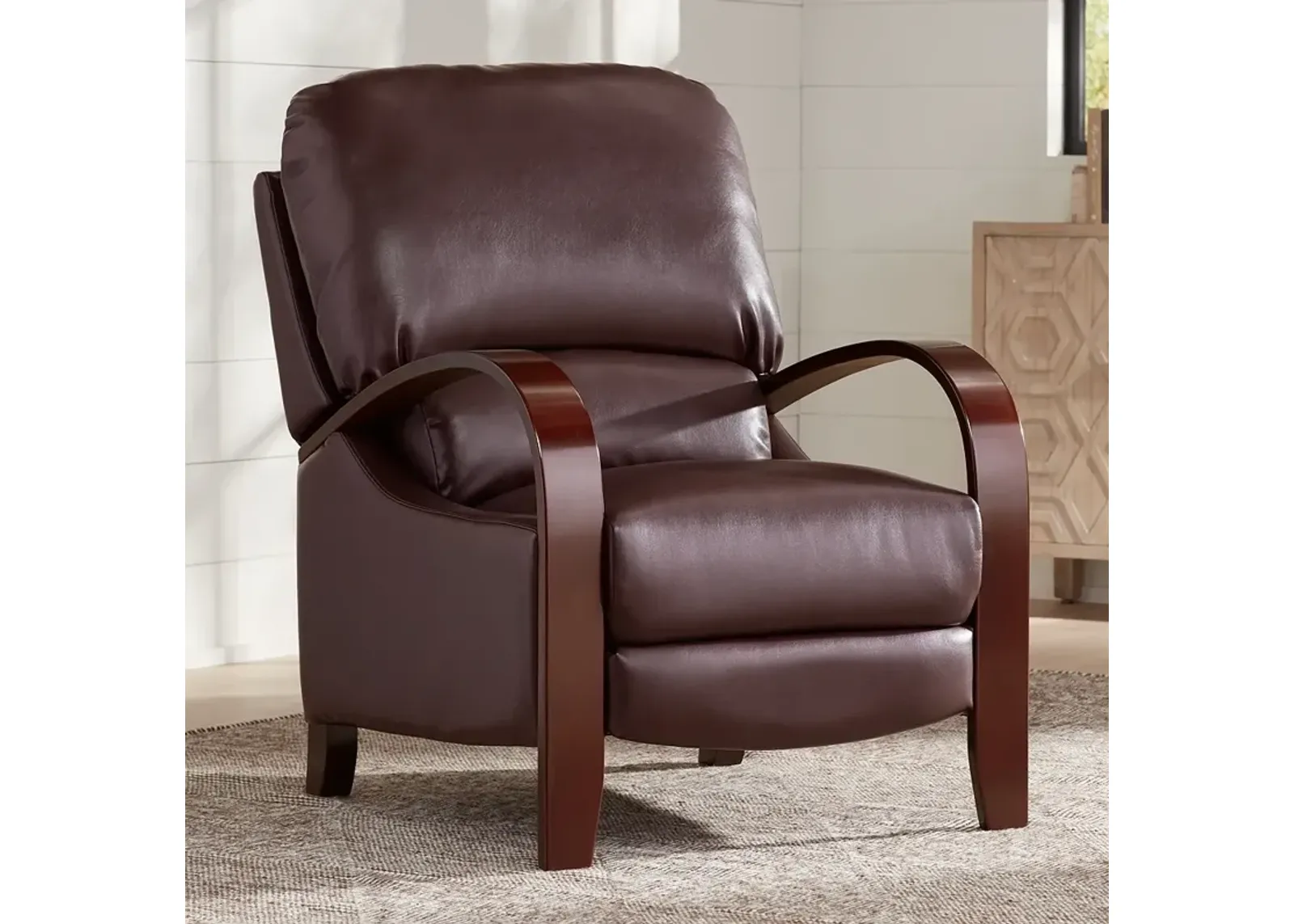 Cooper Cantina Burgundy Faux Leather 3-Way Recliner