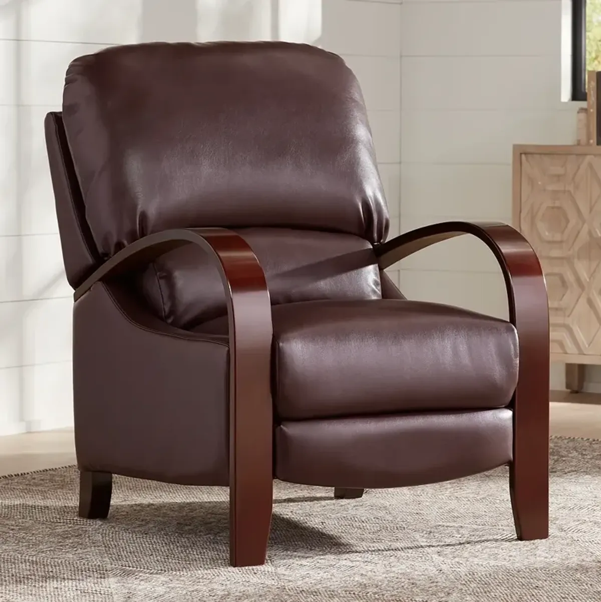 Cooper Cantina Burgundy Faux Leather 3-Way Recliner