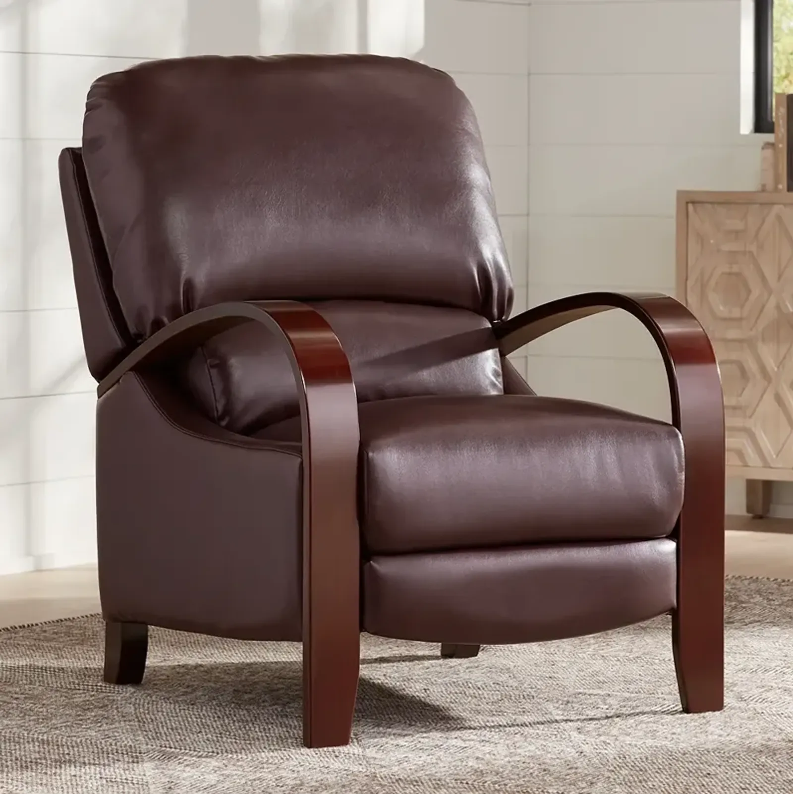 Cooper Cantina Burgundy Faux Leather 3-Way Recliner