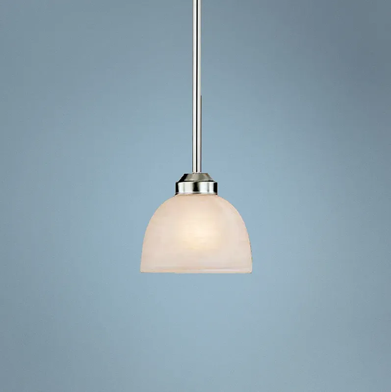 Paradox Brushed Nickel 6 1/2" Wide Single Mini Pendant Light