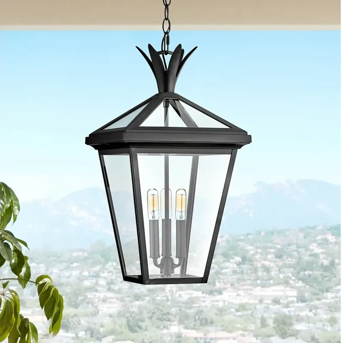 Hinkley Palma 21 1/2" High Black Outdoor Hanging Light