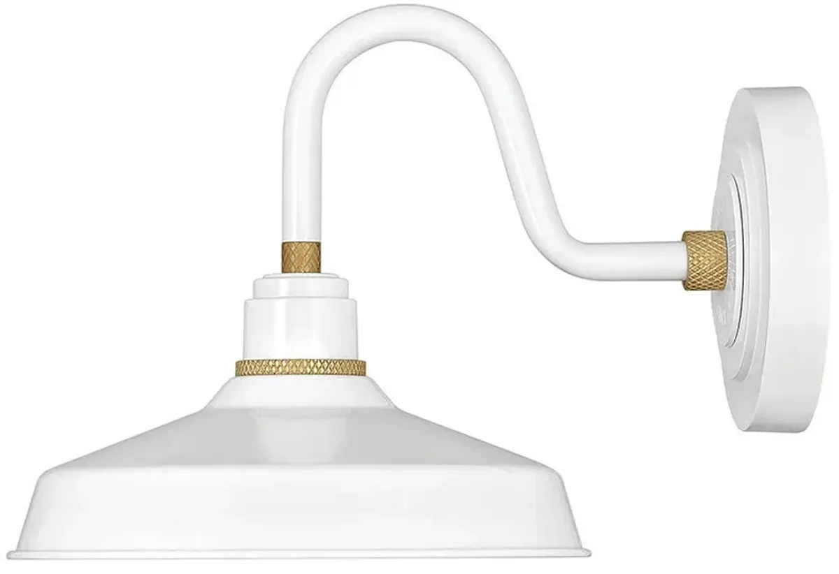 Hinkley Foundry Classic 9 1/4" Gloss White Outdoor Barn Wall Light