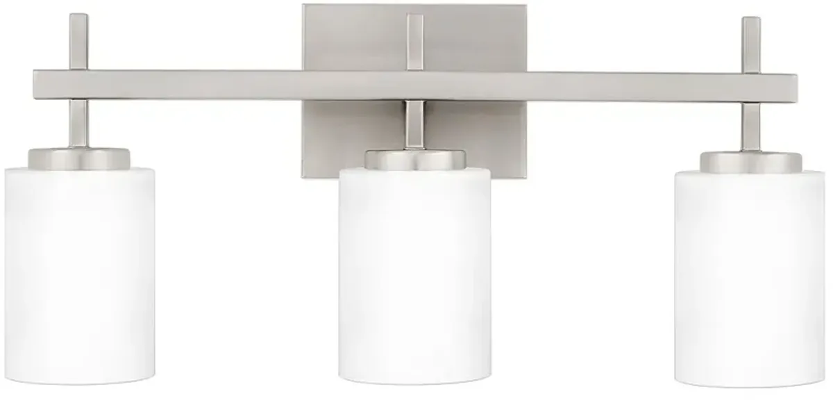 Wilburn 3-Light Integrated LED Brushed Nickel Vanity Light