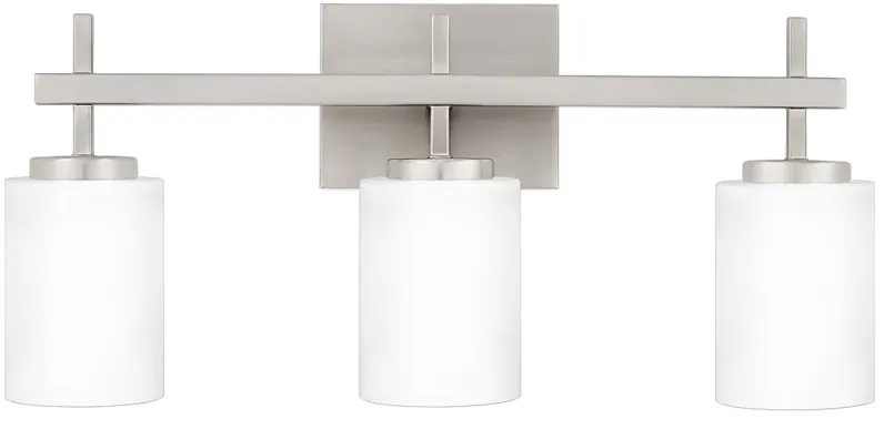 Wilburn 3-Light Integrated LED Brushed Nickel Vanity Light