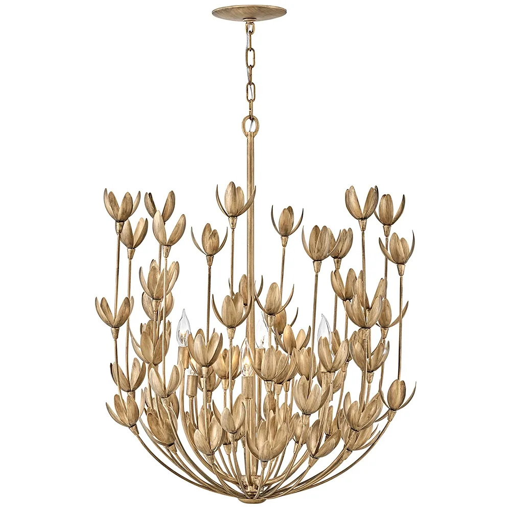 Hinkley Flora 26.25" Wide Burnished Gold Flower Chandelier