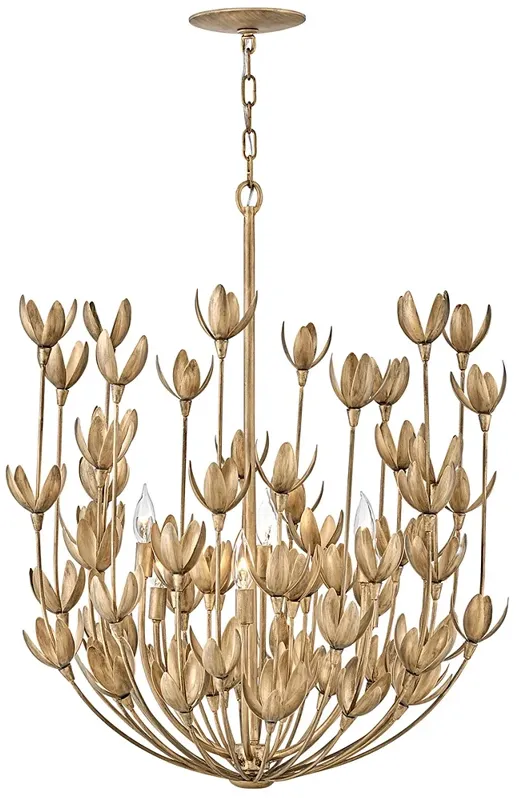 Hinkley Flora 26.25" Wide Burnished Gold Flower Chandelier