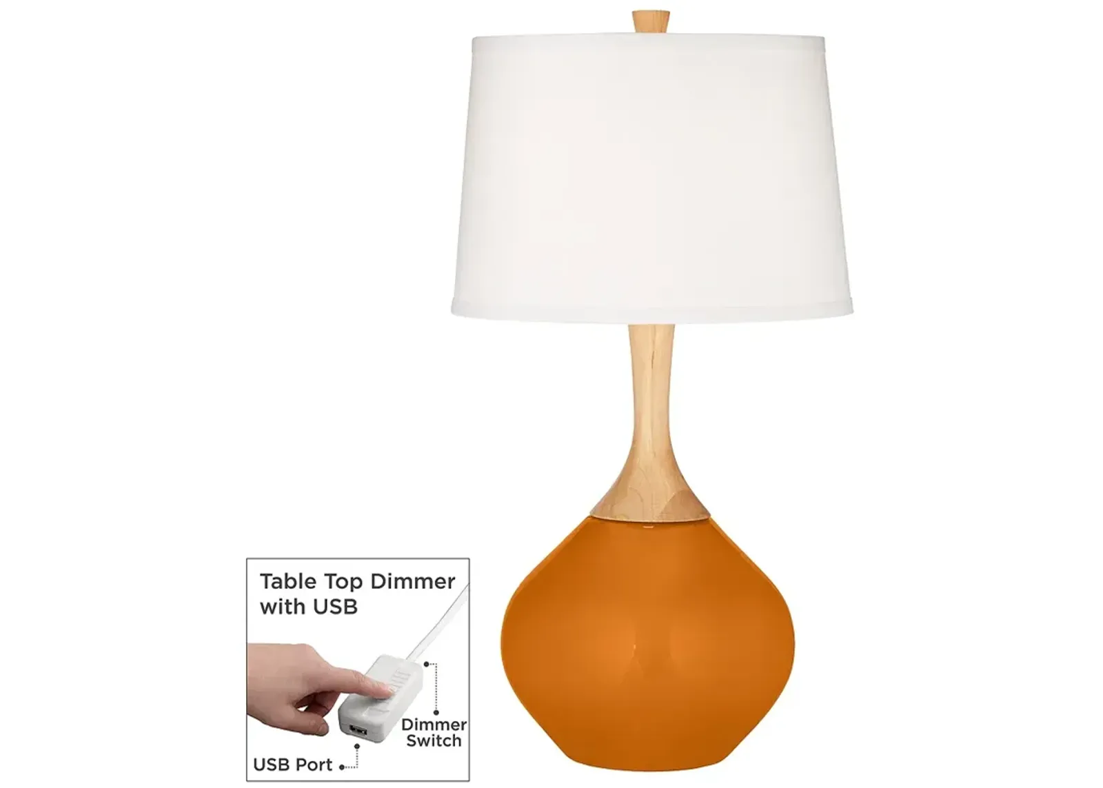 Cinnamon Spice Wexler Table Lamp with Dimmer