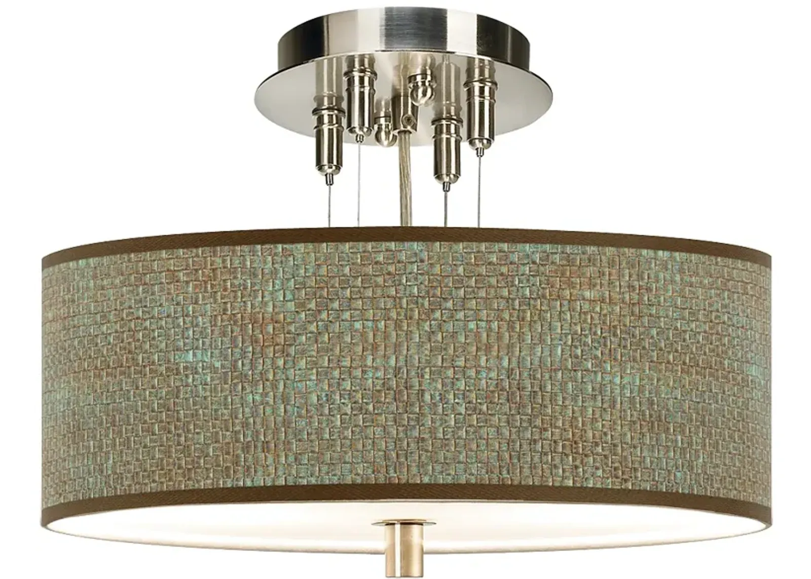 Interweave Patina Giclee 14" Wide Ceiling Light