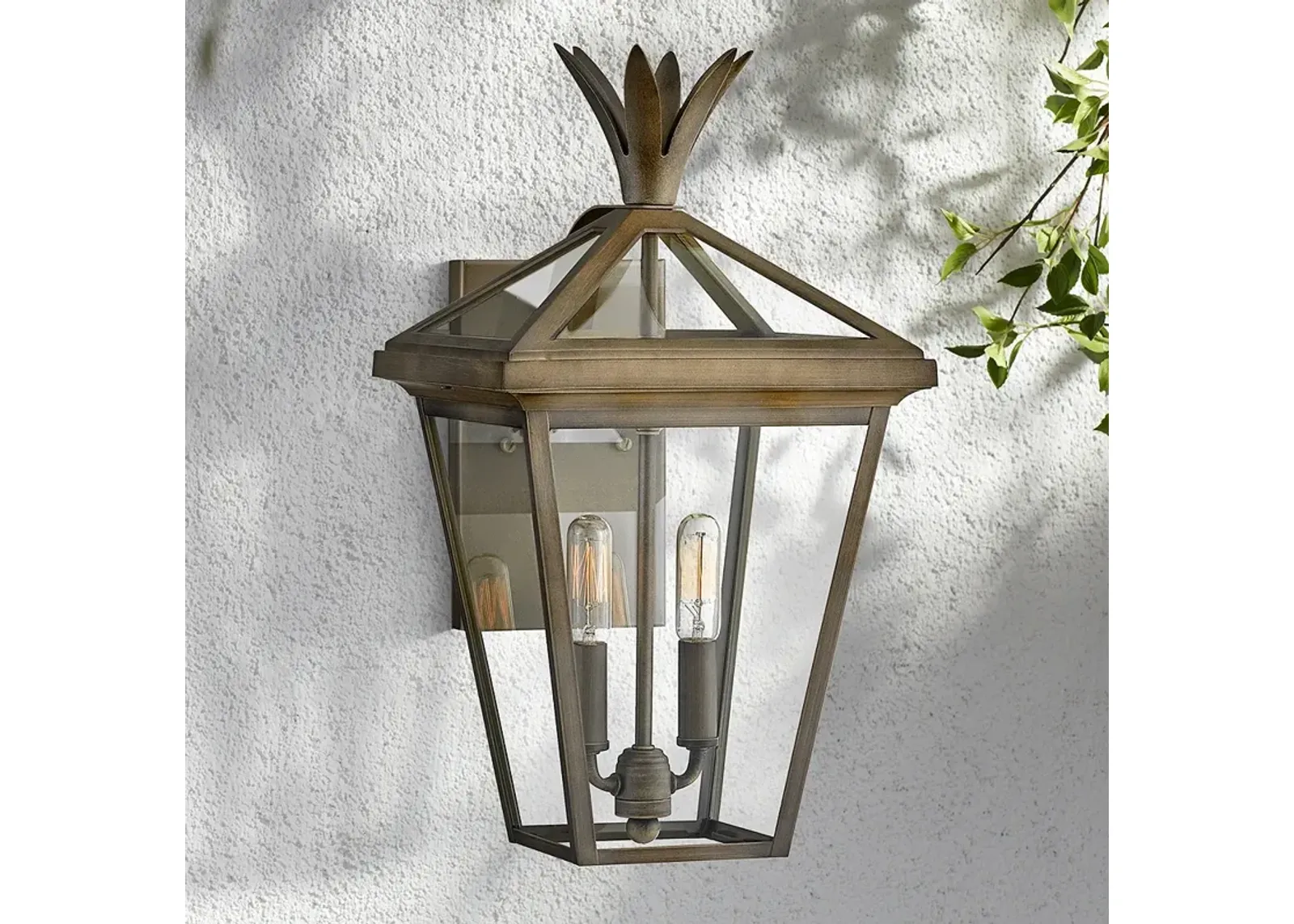 Palma 18" High Burnished Bronze 2-Light Outdoor Wall Light