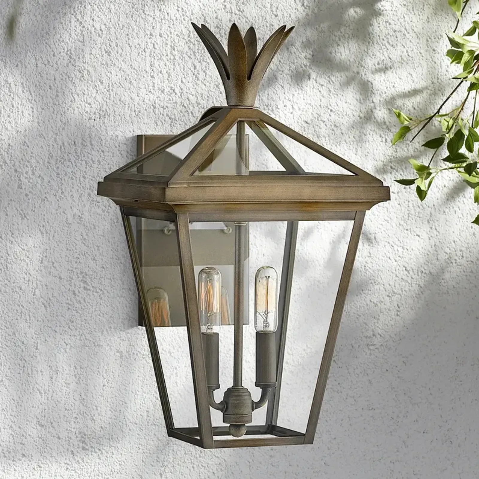 Palma 18" High Burnished Bronze 2-Light Outdoor Wall Light