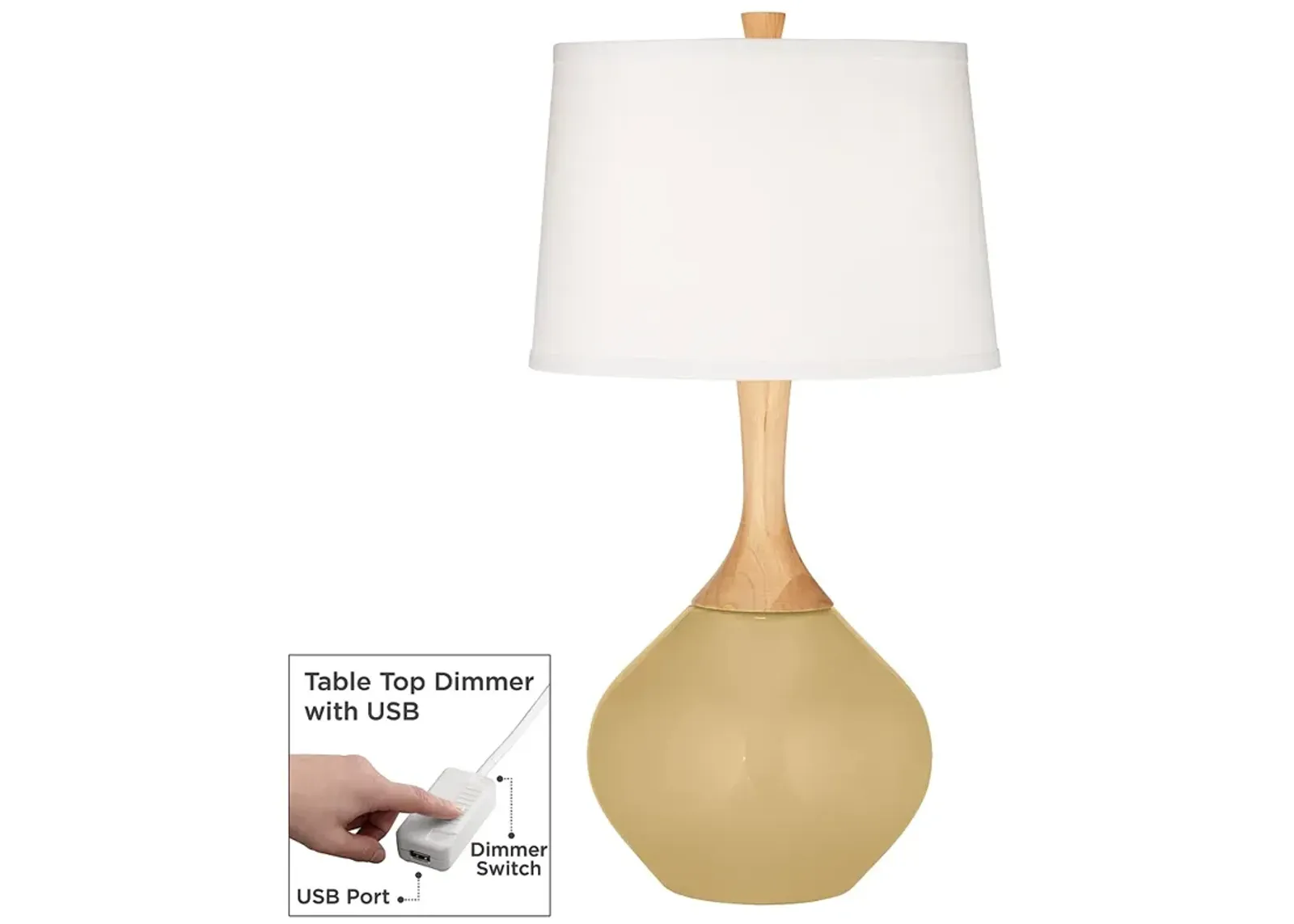 Humble Gold Wexler Table Lamp with Dimmer