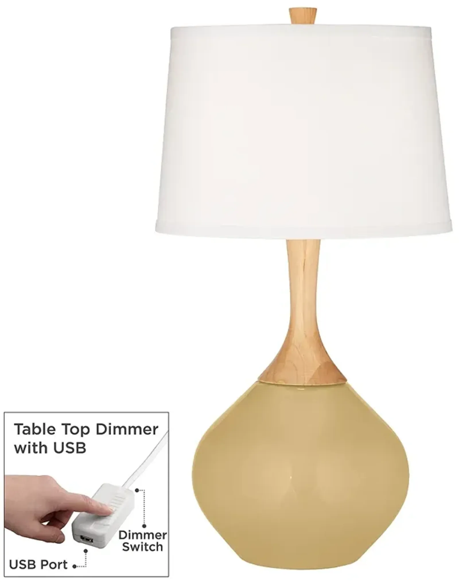 Humble Gold Wexler Table Lamp with Dimmer