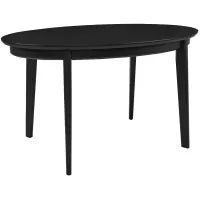 Atle 53 1/2" Wide Painted Matte Black Wood Oval Dining Table