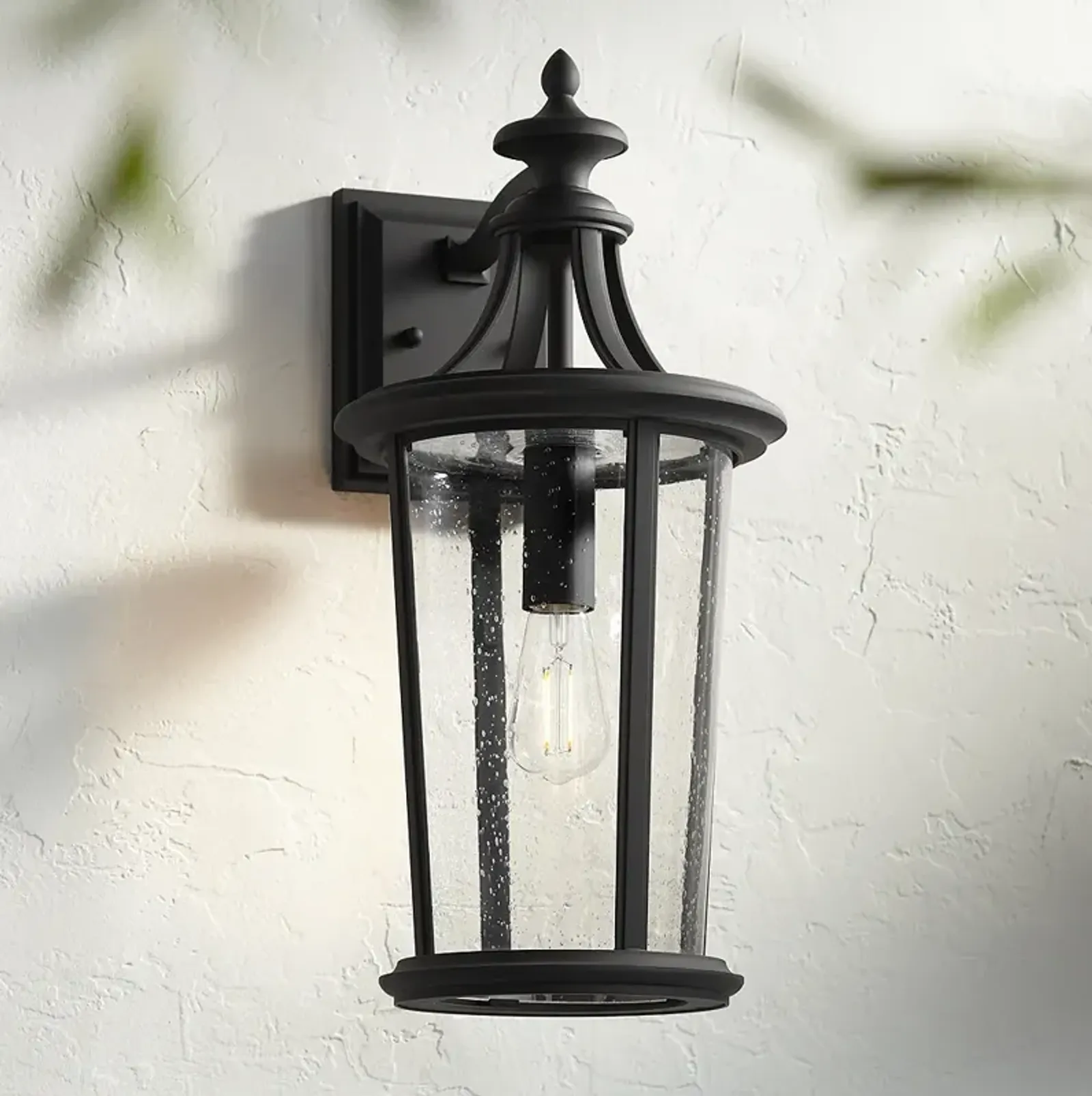 Leto 21 1/2" High Black Outdoor Wall Light