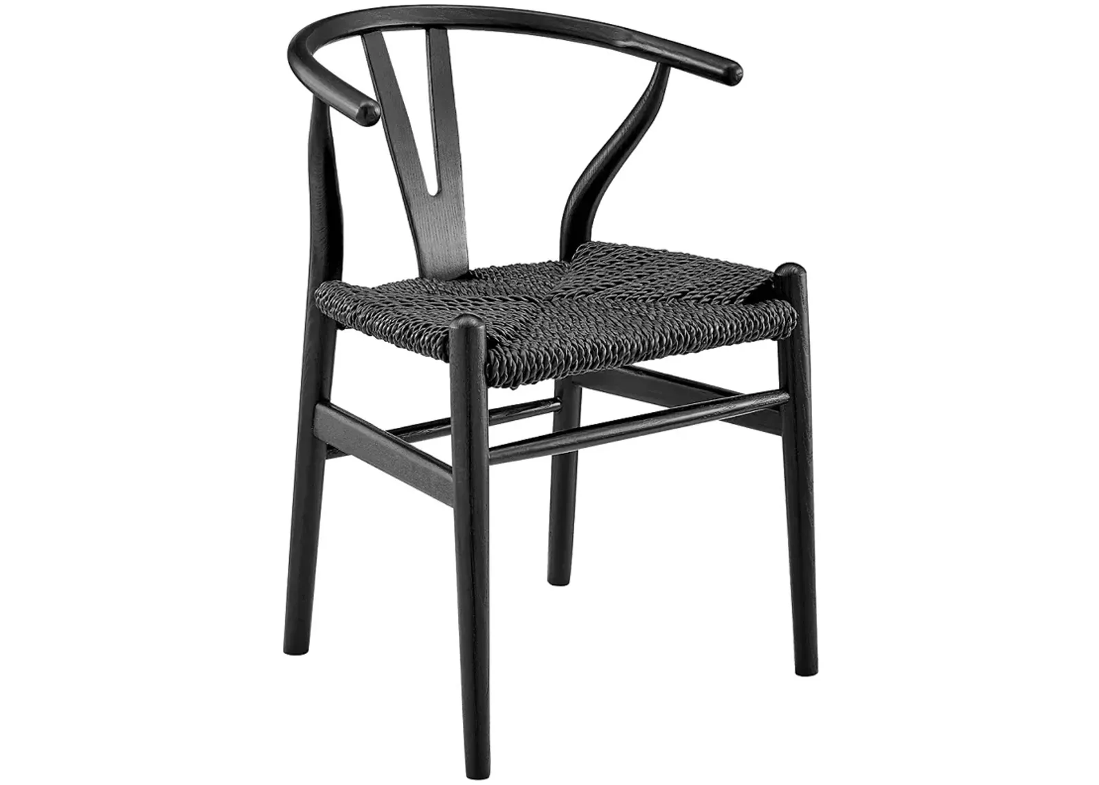 Evelina Black Rattan Outdoor Side Chair