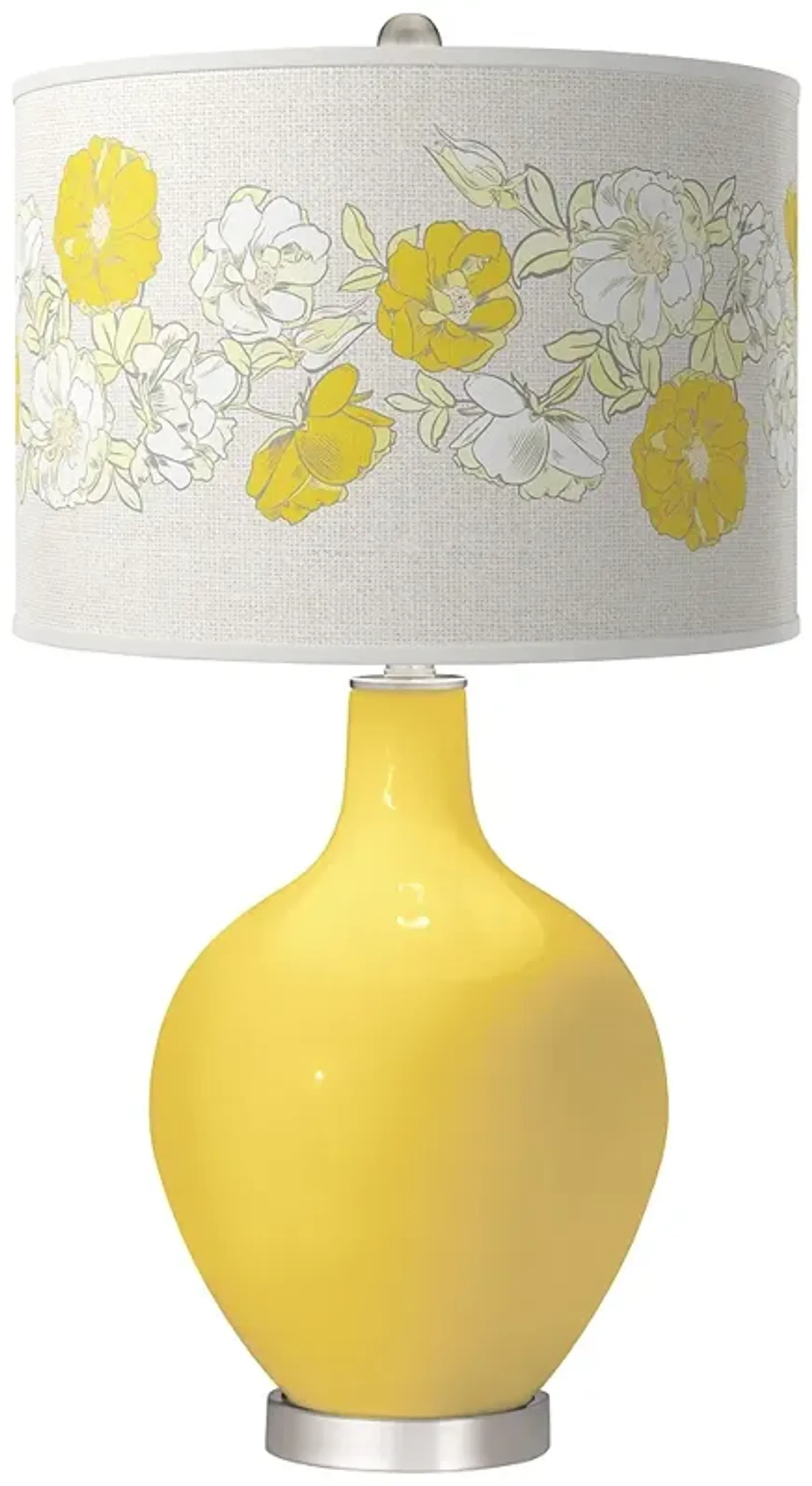 Lemon Zest Rose Bouquet Ovo Table Lamp