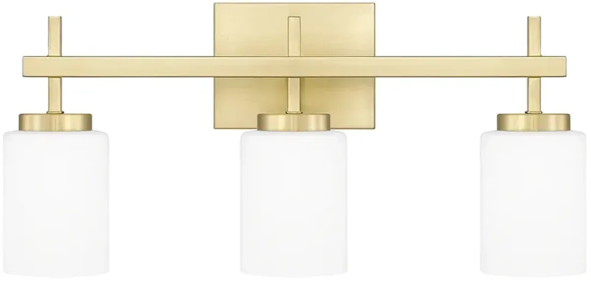 Wilburn 3-Light Integrated LED Satin Brass Vanity Light