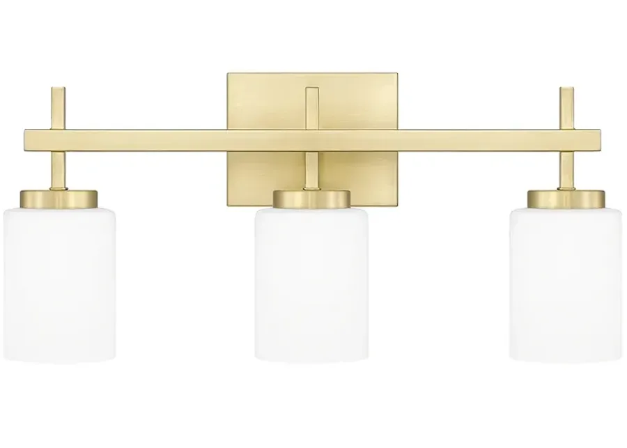 Wilburn 3-Light Integrated LED Satin Brass Vanity Light