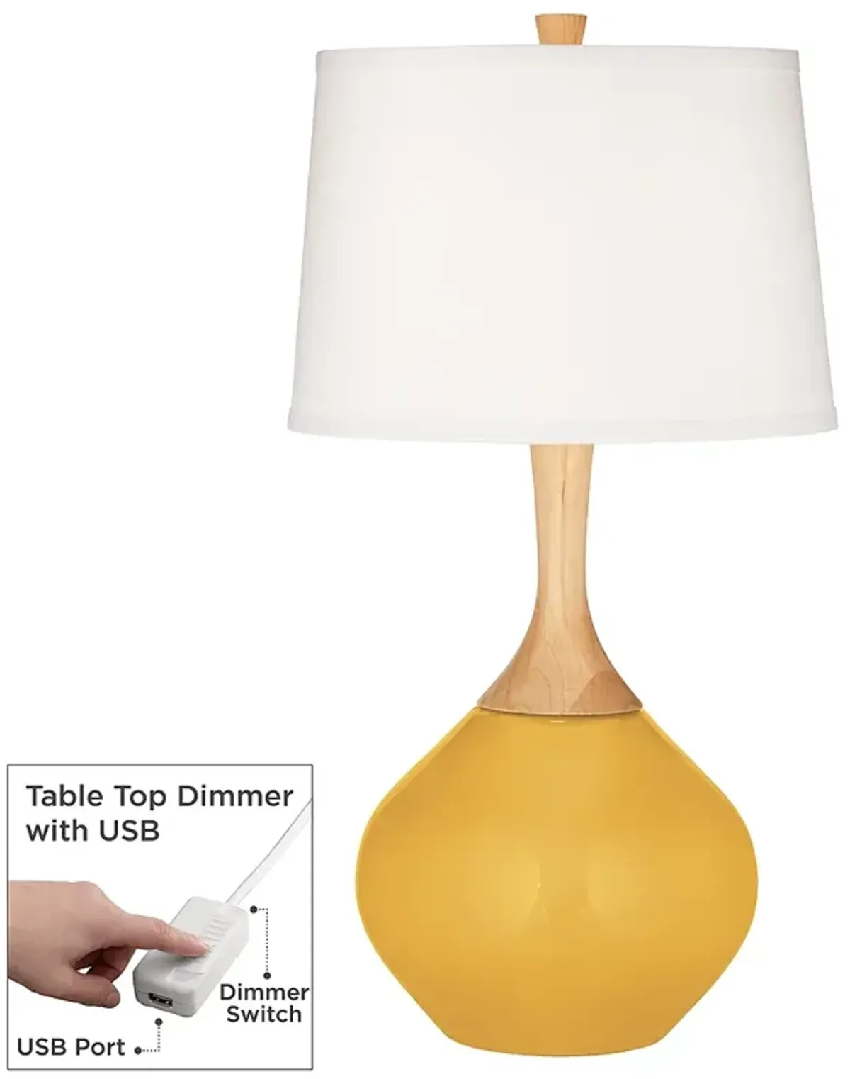 Goldenrod Wexler Table Lamp with Dimmer