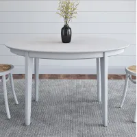 Atle 53 1/2" Wide Painted Matte White Wood Oval Dining Table