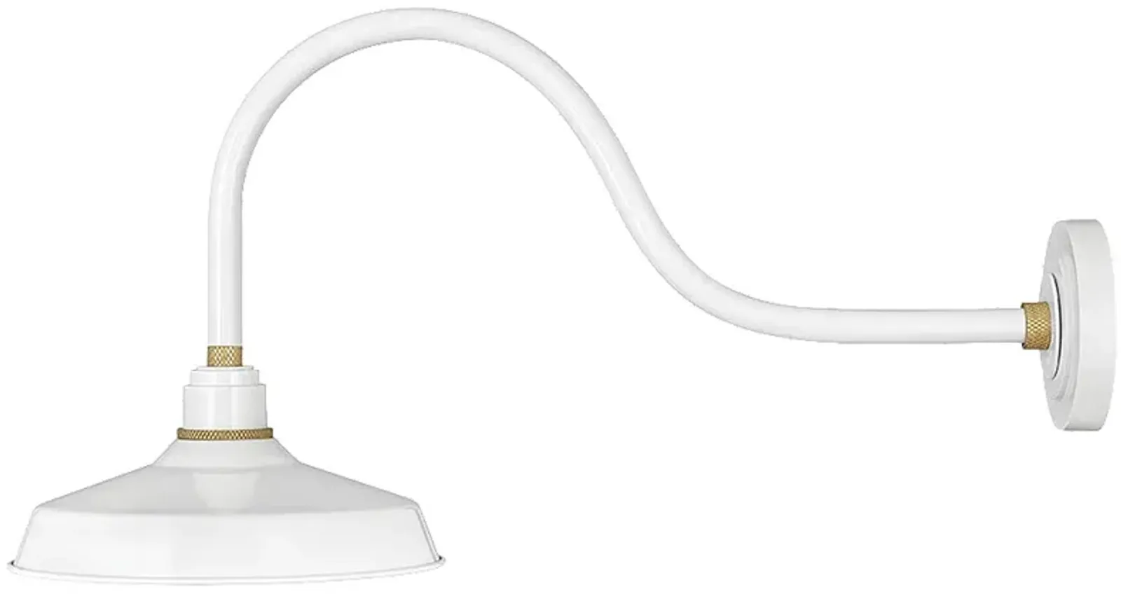 Foundry Classic 15 1/2"H Gloss White Outdoor Barn Wall Light