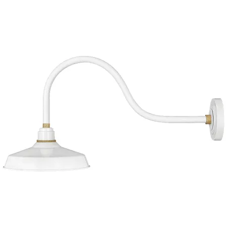 Foundry Classic 15 1/2"H Gloss White Outdoor Barn Wall Light