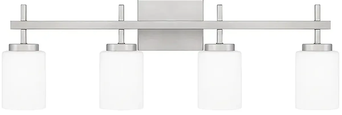 Quoizel Wilburn 31" Wide Brushed Nickel 4-Light LED Bath Light