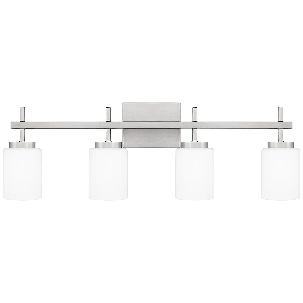 Quoizel Wilburn 31" Wide Brushed Nickel 4-Light LED Bath Light