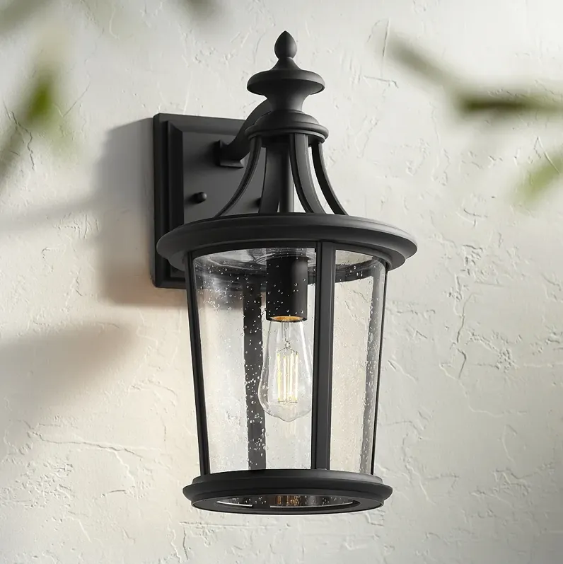 Leto 18 1/2" High Black Outdoor Wall Light